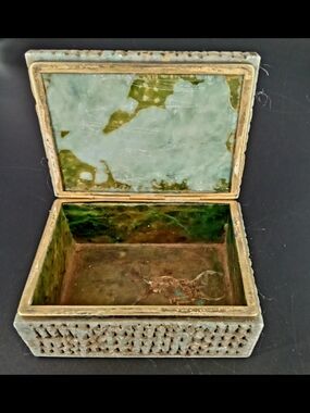 Vintage Decorative Soapstone Trinket Box